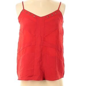 Margo & Sebastian Red Lace Blouse